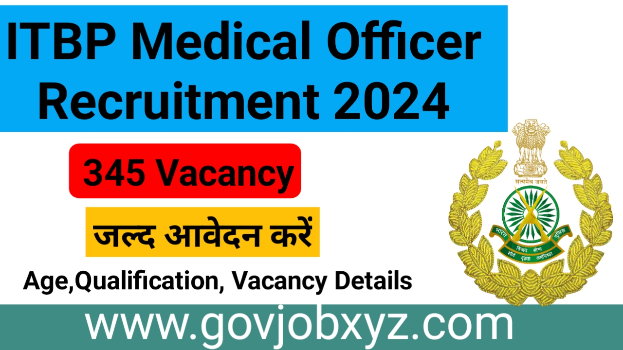 ITBP MEDICAL OFFICER REQUIREMENT 2024