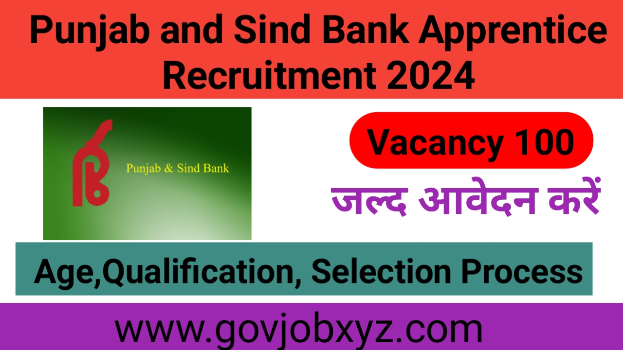 Punjab and Sind Bank Apprentice Recruitment 2024