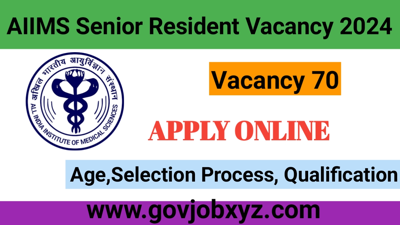 AIIMS SENIOR RESIDENT VACANCY 2024