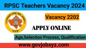 RPSC Teachers Vacancy 2024